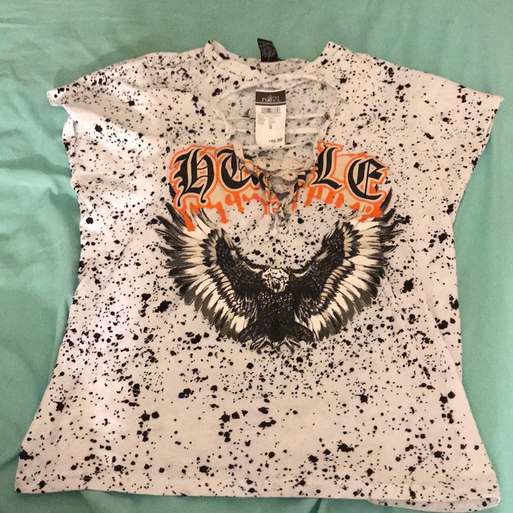 Rue 21 Deep V-Neck Shirt Top Size s